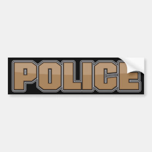 Autocollant De Voiture Brun 2 de Département de Police de lustre