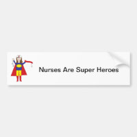 Brunette Nurses Super Hero Sticker