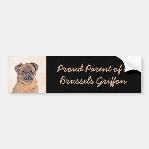 Autocollant De Voiture Bruxelles Griffon Smooth Painting Original Chien A