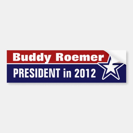 Autocollant De Voiture Buddy Roemer à la présidence en 2012 (Devant)