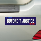 AUTOCOLLANT DE VOITURE BUFORT T. JUSTICE POUR SHERIFF (En voiture)