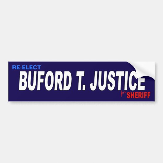 AUTOCOLLANT DE VOITURE BUFORT T. JUSTICE POUR SHERIFF (Devant)
