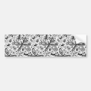 Autocollant De Voiture Bugs de Doodle sur bleu foncé