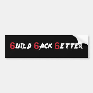 Autocollant De Voiture Build Back Better - the hidden message