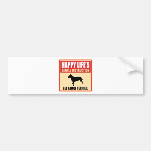 Autocollant De Voiture Bull-terrier (Devant)