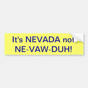 Autocollant De Voiture bumbersticker du Nevada