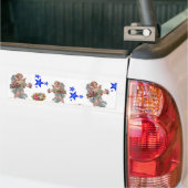Autocollant De Voiture Bumper Sticker Angels Blue Stars (Sur camion)