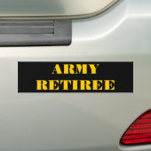 Autocollant De Voiture Bumper Sticker Armée Retraite (En voiture)
