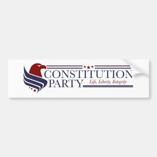 Autocollant De Voiture Bumper Sticker, Constitution Party (Devant)