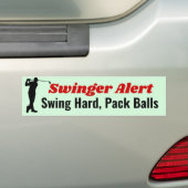 Autocollant De Voiture Bumper Sticker Golf Funny - Alerte Swinger! (En voiture)
