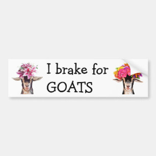 Autocollant De Voiture Bumper Sticker - I Brake For GOATS