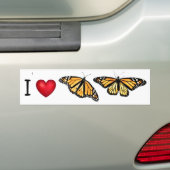 Autocollant De Voiture Bumper Sticker I (coeur) Monarques (En voiture)