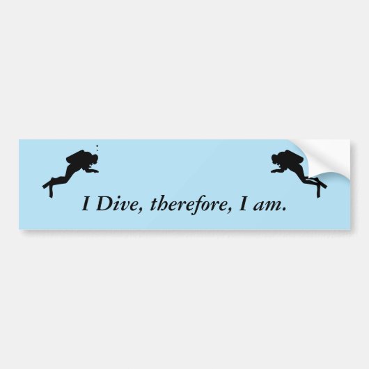 Autocollant De Voiture Bumper Sticker - I Dive ... (Devant)