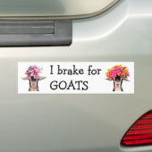 Autocollant De Voiture Bumper Sticker - Je freine pour les boucs (En voiture)