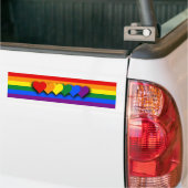Autocollant De Voiture Bumper Sticker LGBT flag (Sur camion)