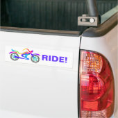 Autocollant De Voiture Bumper Sticker Motorcycle Bike Biker (Sur camion)