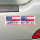 Autocollant De Voiture Bumper sticker - Support Democracy Flag Design (En voiture)