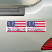Autocollant De Voiture Bumper sticker - Support Democracy Flag Design (En voiture)