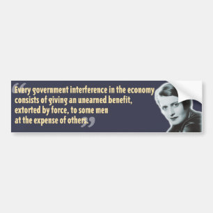 Autocollant De Voiture Bumpersticker d'Ayn Rand