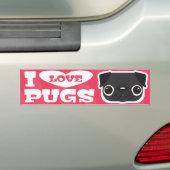 Autocollant De Voiture Bumpersticker de CARLINS d'AMOUR du rose I (En voiture)