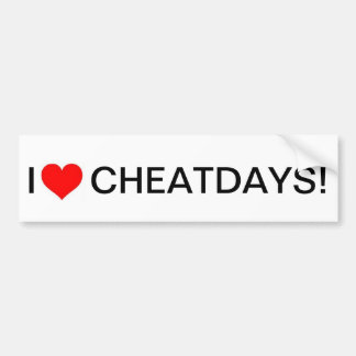 Autocollant De Voiture Bumpersticker de cheatdays du coeur I