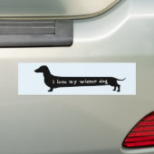 Autocollant De Voiture Bumpersticker de chien de saucisse (En voiture)