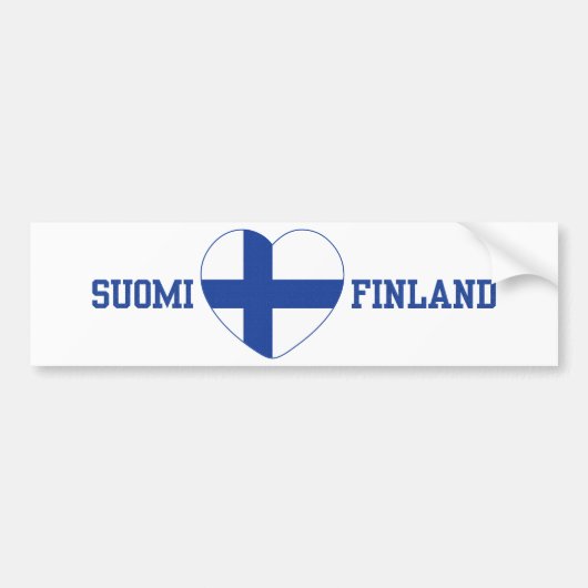 Autocollant De Voiture Bumpersticker de coutume de SUOMI FINLANDE (Devant)