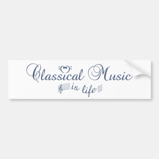 Autocollant De Voiture Bumpersticker de musique classique (Devant)