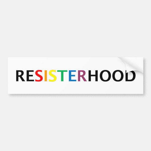 Autocollant De Voiture Bumpersticker de Resisterhood (Devant)