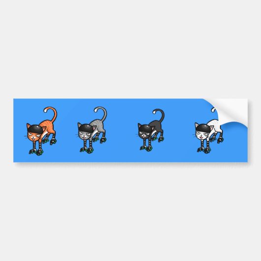 Autocollant De Voiture Bumpersticker de Rollercats (Devant)