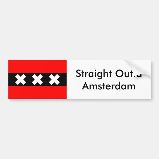 Autocollant De Voiture Bumpersticker droit d'Outta Amsterdam (Devant)