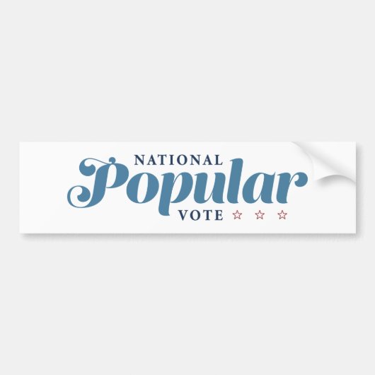 Autocollant De Voiture Bumpersticker du vote populaire national (Devant)