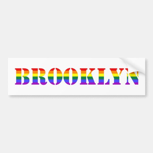 Autocollant De Voiture Bumpersticker gai de Brooklyn (Devant)