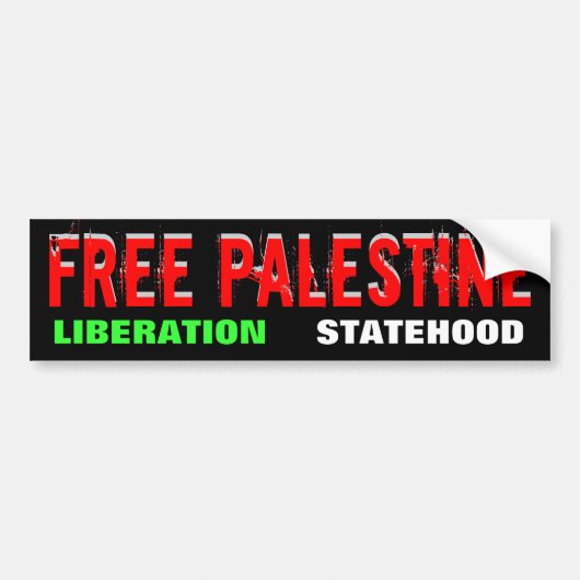 Autocollant De Voiture Bumpersticker LIBRE de la PALESTINE (Devant)