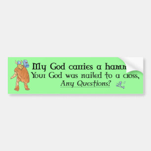 Autocollant De Voiture bumpersticker mon Dieu sur Grn