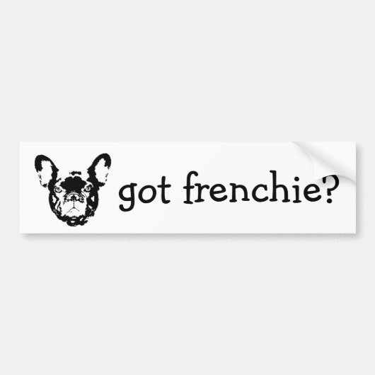 Autocollant De Voiture bumpersticker obtenu de frenchie (Devant)