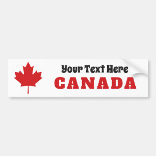 Autocollant De Voiture Bumpersticker personnalisé Feuille d'érable du Can
