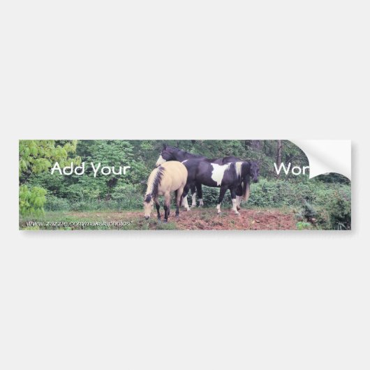 Autocollant De Voiture BumperSticker-personnaliser de chevaux (Devant)