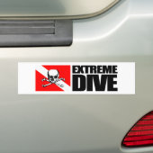 Autocollant De Voiture Bumpersticker pour plongée extrême (crâne) (En voiture)