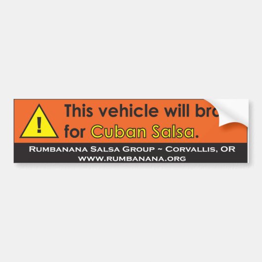 Autocollant De Voiture bumpersticker-précaution (Devant)