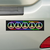 Autocollant De Voiture Bumpersticker Rainbow Values (En voiture)