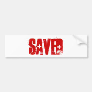 AUTOCOLLANT DE VOITURE BUMPERSTICKER SAUVÉ