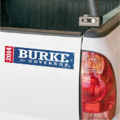 AUTOCOLLANT DE VOITURE BURKE POUR LE GOUVERNEUR 2014 (Sur camion)