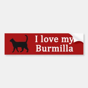 Autocollant De Voiture Burmilla Love