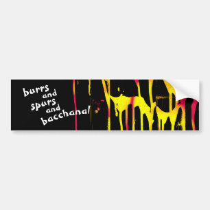 Autocollant De Voiture burres et éperons et bacchanal bumper sticker