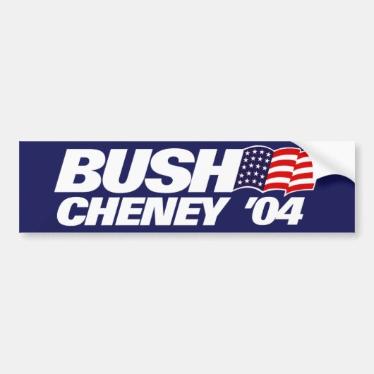 Autocollant De Voiture Bush Cheney '04 Bush 2004 (Devant)