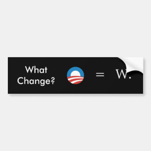 Autocollant De Voiture Bush, Obama : Aucun changement