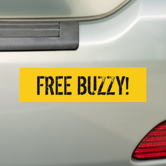 AUTOCOLLANT DE VOITURE BUZZY LIBRE ! (En voiture)