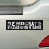 Autocollant De Voiture BW_intolerant_democrats (En voiture)