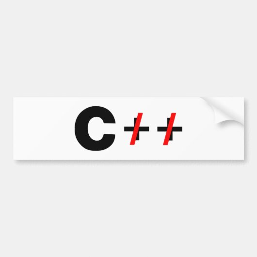Autocollant De Voiture C, pas C++ (Devant)